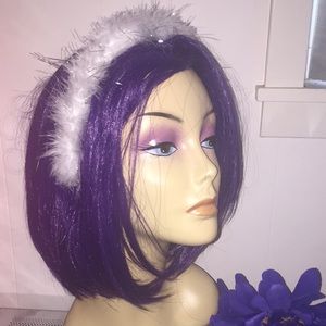 White Feather Headband, Cosplay Hair Accessory